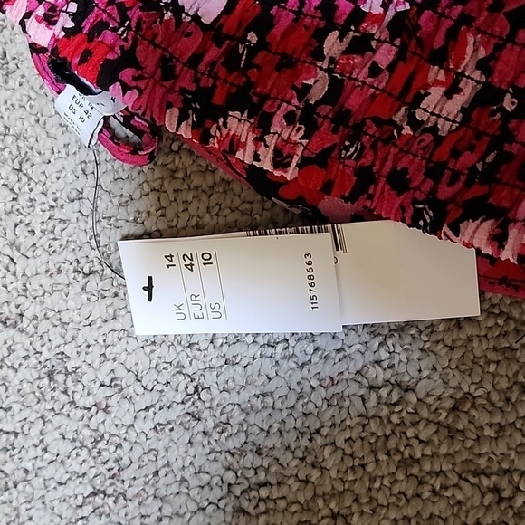 NWT - Topshop Floral Summer Strapless Bandeau - SIZE 10 - Picture 3 of 8